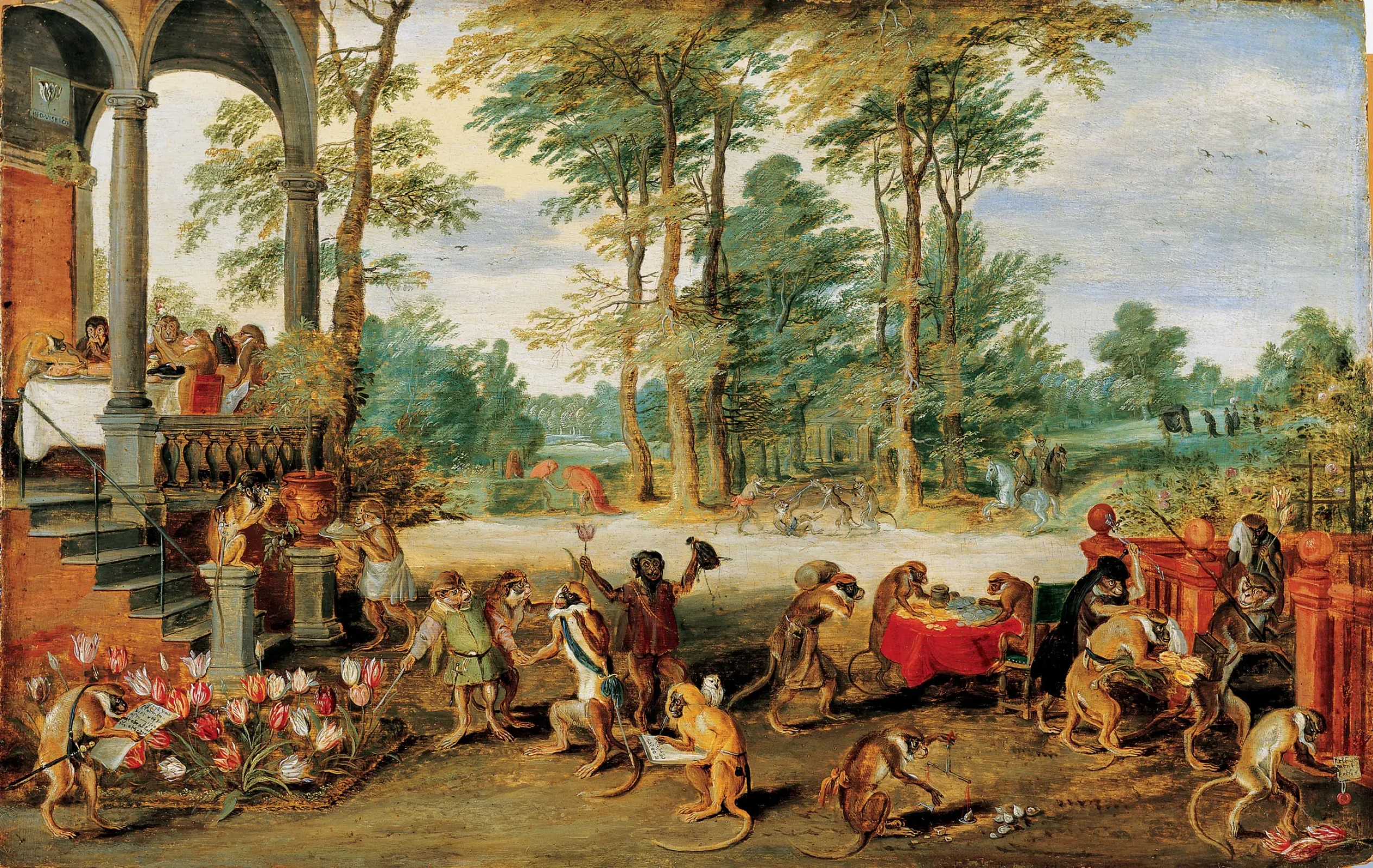 Jan Brueghel el Joven — Alegoría de la tulipomanía (c. 1640)